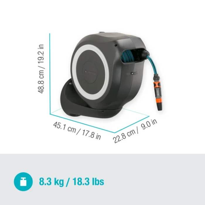 Котушка настінна зі шлангом GARDENA Roll-Up M 11 мм 20 м 18612-20.000.00 - зображення 4