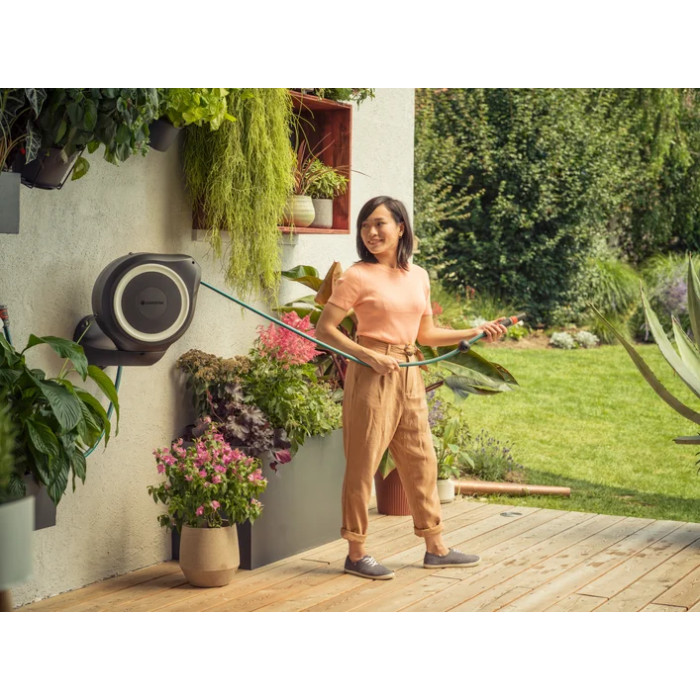 Котушка настінна зі шлангом GARDENA Roll-Up M 11 мм 20 м 18612-20.000.00 - зображення 7