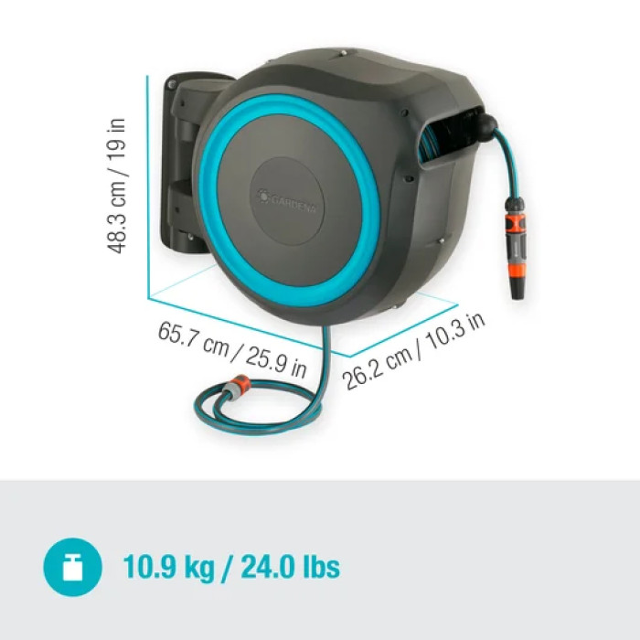 Котушка настінна зі шлангом GARDENA RollUp M/L 13 мм 25 м 18620-20.000.00 - зображення 4