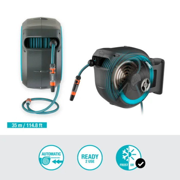 Котушка настінна зі шлангом GARDENA RollUp XL 13 мм 35 м 18630-20.000.00 - зображення 3