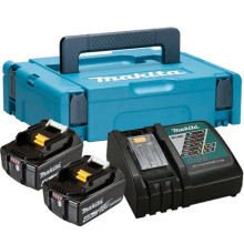 Набір Makita LXT зарядний пристрій 18 В, акумулятори 2 шт Li-Ion 18 В 4 Аг, кейс Makpac 1 197494-9