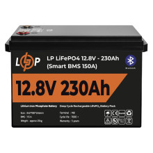 Аккумулятор LogicPower LP LiFePO4 12V (12,8V) - 230 Ah (2944Wh) (Smart BMS 150А) з BT пластик для ИБП 20199