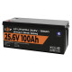 Аккумулятор LogicPower LP LiFePO4 24V (25,6V) - 100 Ah (2560Wh) (Smart BMS 100А) з BT 20200 - изображение 3