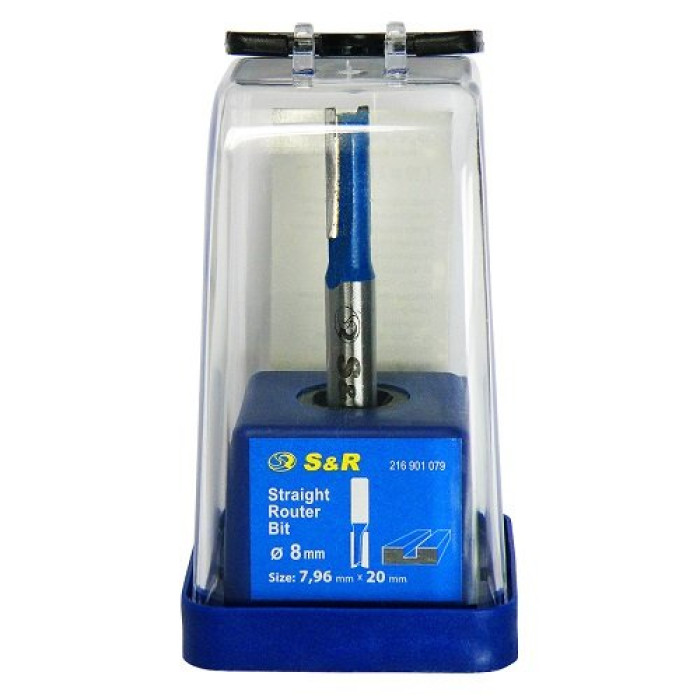 Фреза пазовая прямая по дереву S&R D7.96 l20 d8 216901079 - изображение 4
