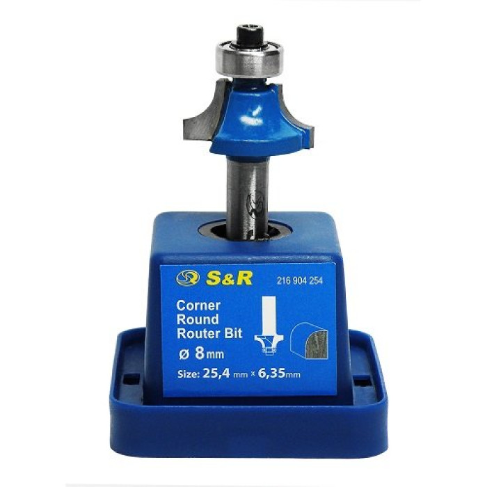 Фреза кромочная отливная по дереву S&R D25.4 R6.35 d8 216904254 - изображение 3