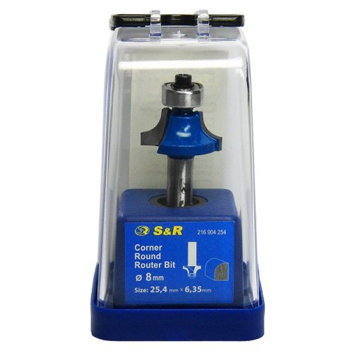 Фреза кромочная отливная по дереву S&R D25.4 R6.35 d8 216904254 - изображение 4