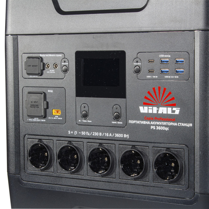 Портативна акумуляторна станція Vitals Professional PS 3600qc 217493 - зображення 10