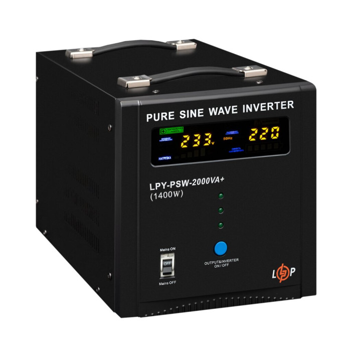 Лінійно-інтерактивне ДБЖ LogicPower LPY-PSW-2000VA+ (1400Вт) 10A/20A з правильною синусоїдою 24V 22873 - зображення 3