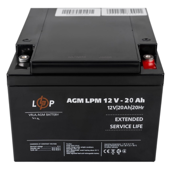 Аккумулятор LogicPower LPM AGM 12 В 20 Аг 22882 - изображение 2