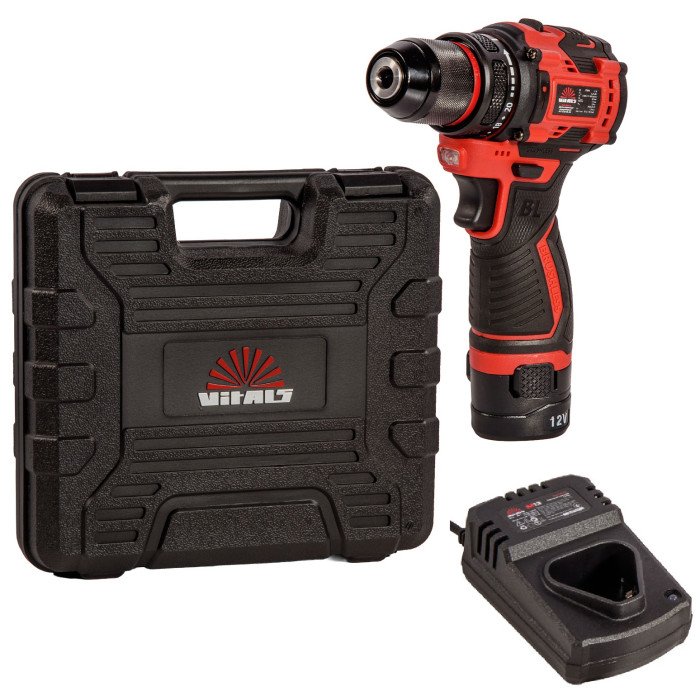 Дриль-шуруповерт акумуляторний Vitals Master AU 1232c BL Kit 235676