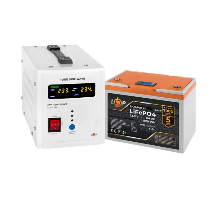 Комплект резервного питания LogicPower UPS В500 АКБ LiFePO4 819W 24182