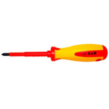 Отвёртка диэлектрическая S&R VDE 1000V PZ2х100 мм 250088353