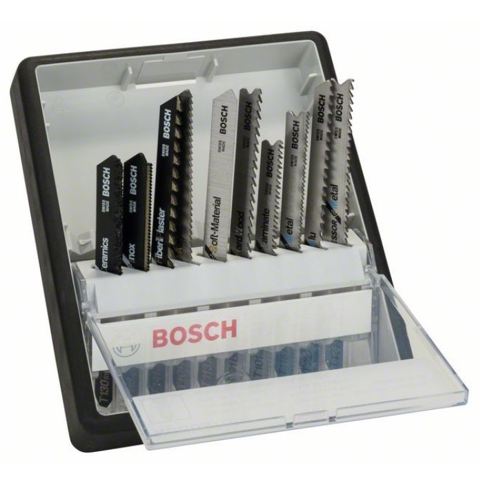 Набор полотен универсальных для лобзика 10 шт BOSCH Special Robust Line 2607010574