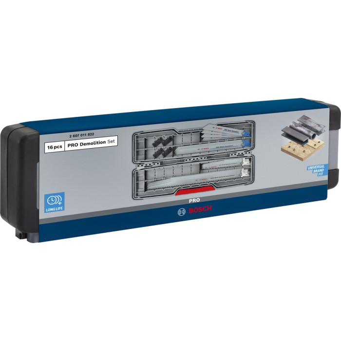 Набор полотен для сабельной пилы 16 шт BOSCH PRO Tough Box Demolition Blatt-Set 2607011822 - изображение 4