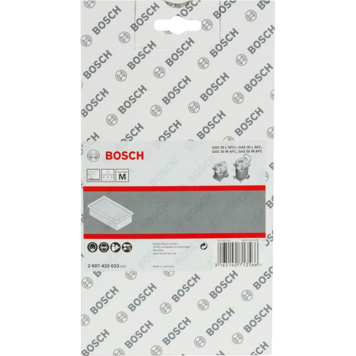 Складчастий фільтр із целюлози BOSCH Professional GAS 35-55 2607432033 - зображення 2