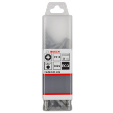Биты 100 шт BOSCH Eco PZ2 25 мм 2608521222