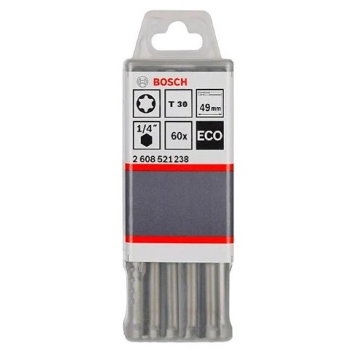 Биты удлинённые 60 шт BOSCH Eco T30 49 мм 2608521238