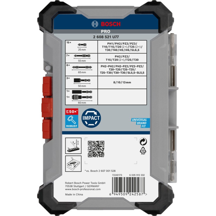 Набор бит 35 предметов BOSCH PRO 2608521U77 - изображение 5