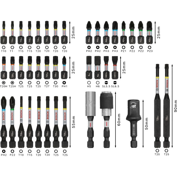 Набор бит 41 предмет BOSCH PRO 2608521U78 - изображение 4