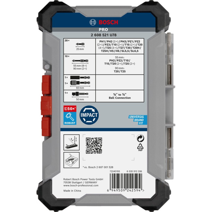 Набор бит 41 предмет BOSCH PRO 2608521U78 - изображение 5