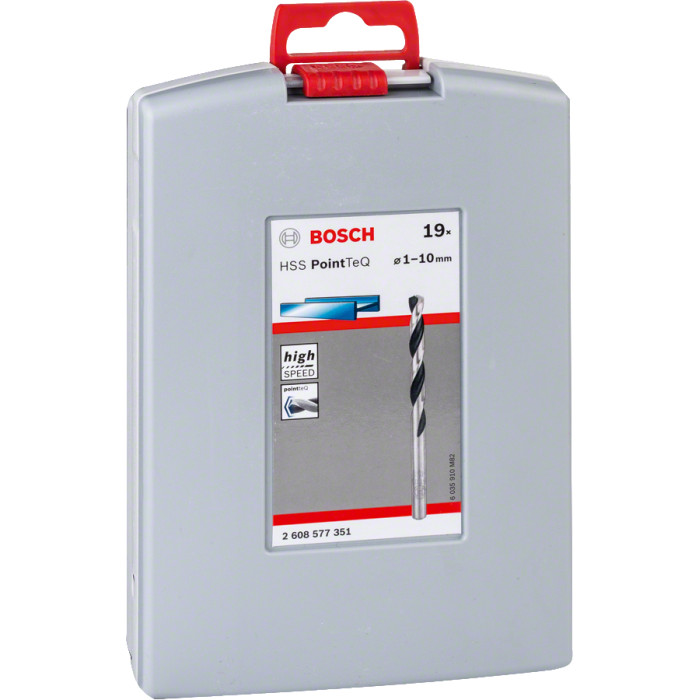 Набор свёрл по металлу 19 шт BOSCH HSS PointTeQ 1-10 мм 2608577351 - изображение 2