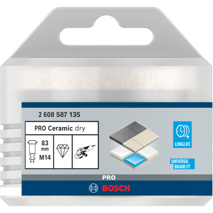 Сверло алмазное по керамике BOSCH PRO Ceramic dry 83х35хM14 2608587135 - изображение 2