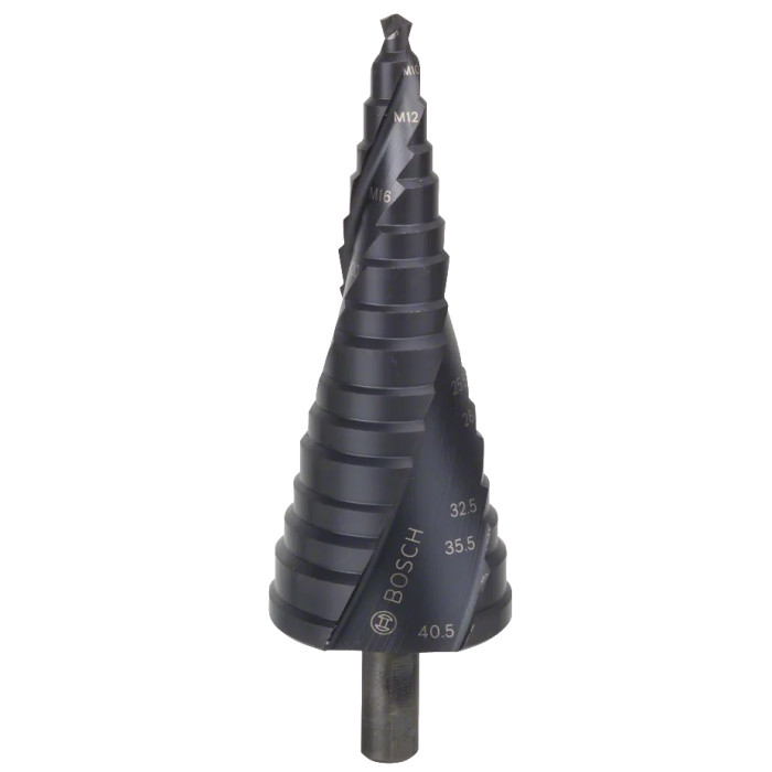 Сверло ступенчатое по металлу BOSCH HSS-AlTiN 6-40.5х125.5 мм 2608588071