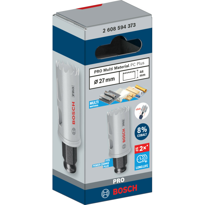 Біметалева коронка універсальна BOSCH PRO Multi Material PC Plus 27 мм 2608594373 - зображення 2