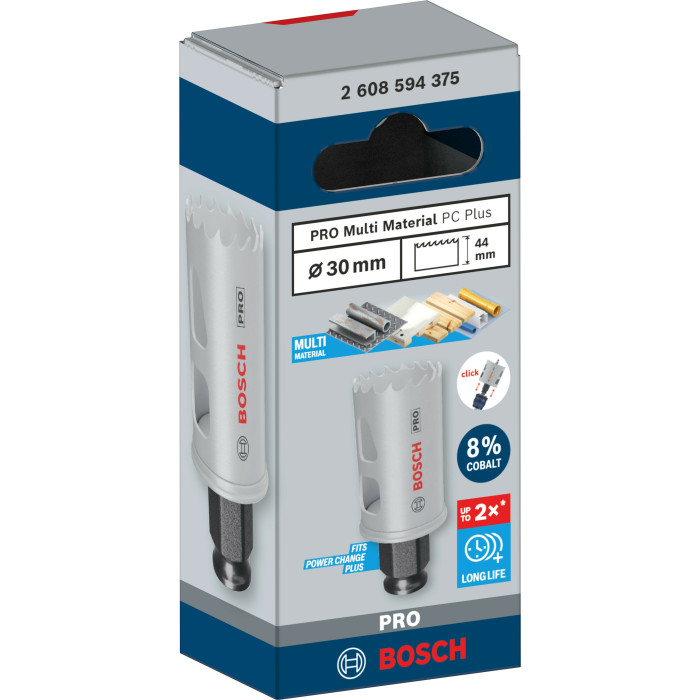 Біметалева коронка універсальна BOSCH PRO Multi Material PC Plus 30 мм 2608594375 - зображення 2