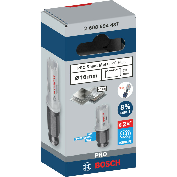 Біметалева коронка по металу BOSCH PRO Sheet Metal PC Plus 16 мм 2608594437 - зображення 2