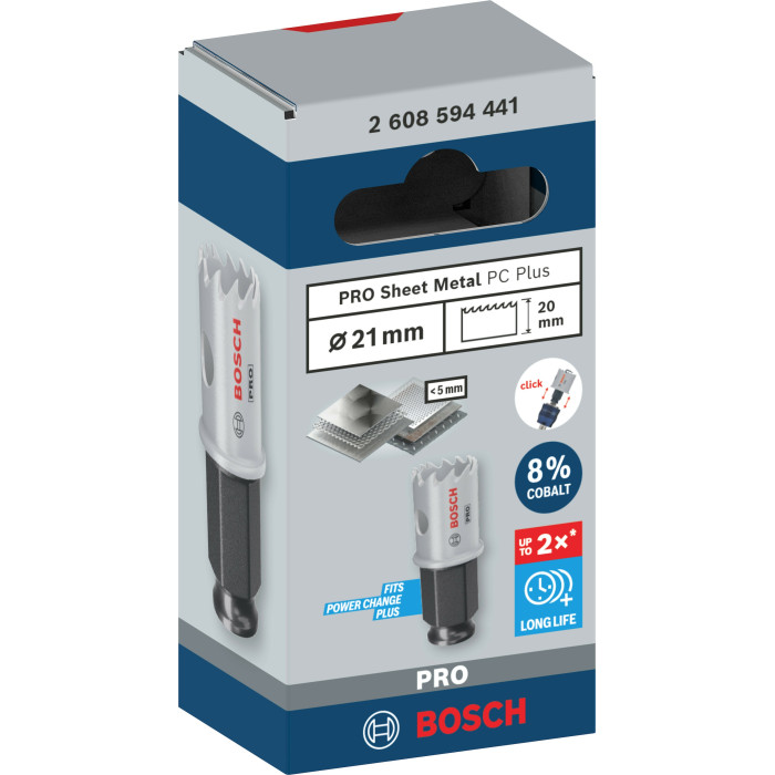 Біметалева коронка по металу BOSCH PRO Sheet Metal PC Plus 21 мм 2608594441 - зображення 2