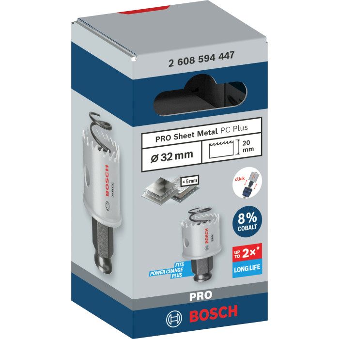 Біметалева коронка по металу BOSCH PRO Sheet Metal PC Plus 32 мм 2608594447 - зображення 2