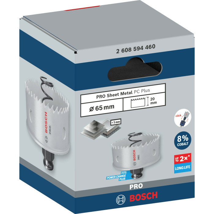 Біметалева коронка по металу BOSCH PRO Sheet Metal PC Plus 65 мм 2608594460 - зображення 2