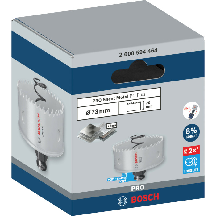 Біметалева коронка по металу BOSCH PRO Sheet Metal PC Plus 73 мм 2608594464 - зображення 2