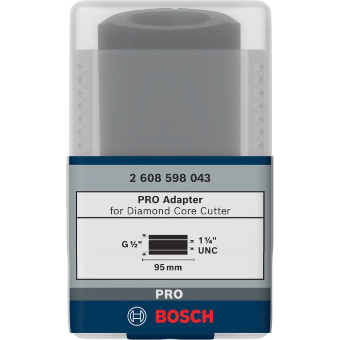 Переходник для алмазных кольцевых резцов BOSCH 1 1/4 UNCх1/2 GAS 2608598043 - изображение 2