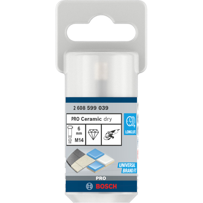 Сверло алмазное по керамике BOSCH PRO Ceramic dry 6х30хM14 2608599039 - изображение 2