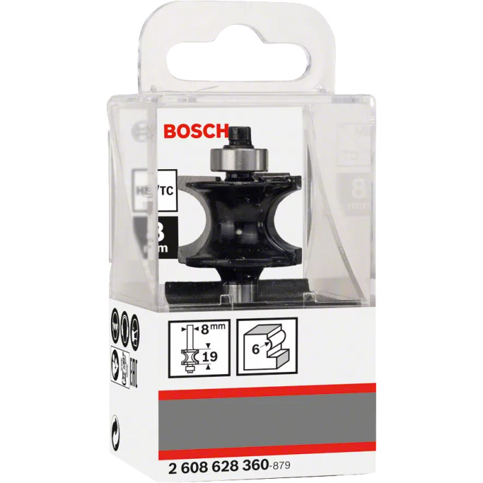 Фреза фасонная по дереву BOSCH Standard for Wood D27.8 l18.6 L63 d8 2608628360 - изображение 2