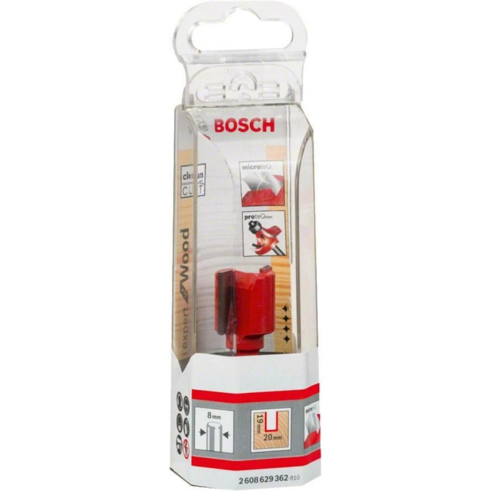 Фреза пазовая прямая по дереву BOSCH Expert for Wood D20 l19 L56 d8 2608629362 - изображение 2