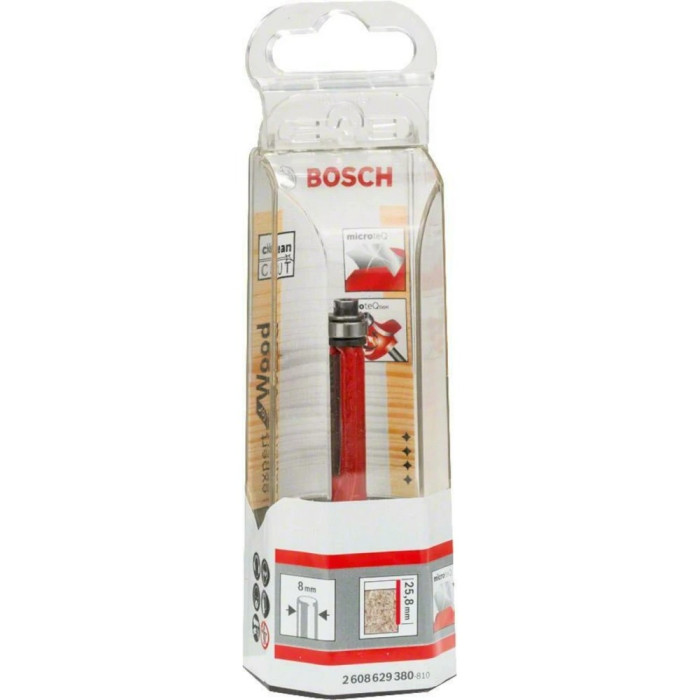 Фреза для вибірки по дереву BOSCH Expert for Wood Laminate D9.5 l25.8 L72.4 d8 2608629380 - зображення 2