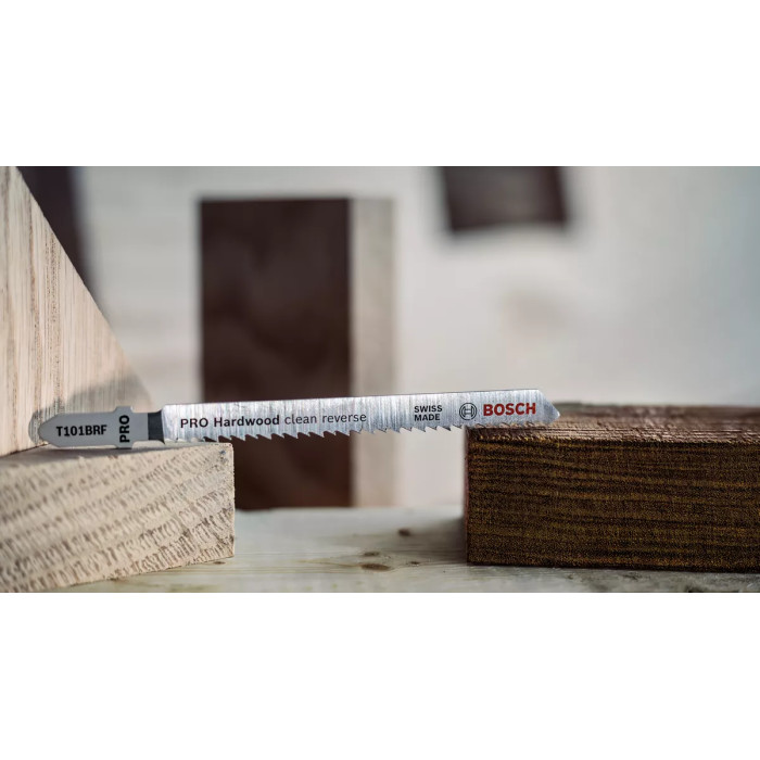 Полотна по дереву для лобзика 5 шт BOSCH BIM PRO Hardwood clean reverse 100х2.5 мм T 101 BRF 2608634235 - изображение 4