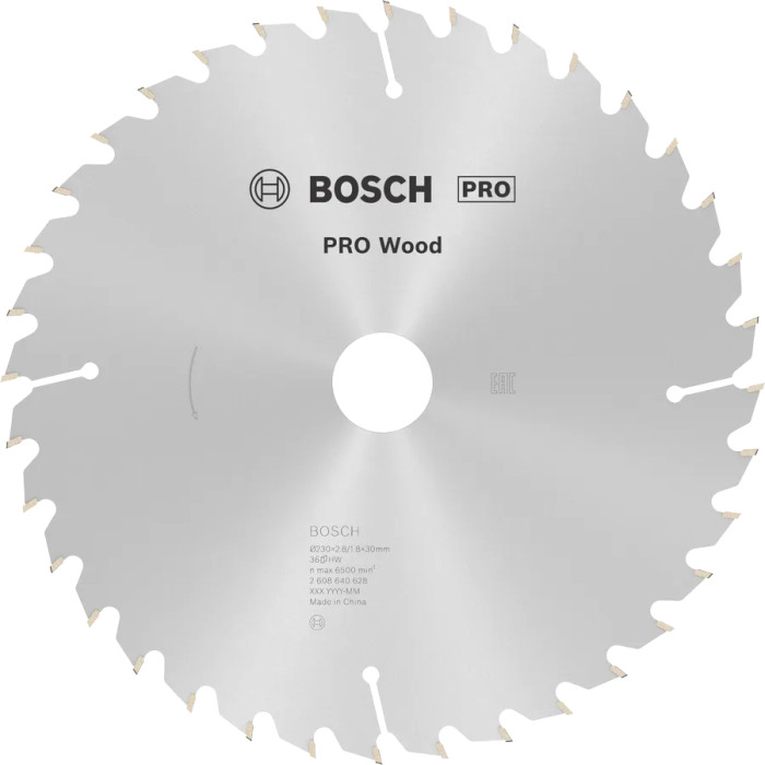 Диск пильный по дереву BOSCH PRO Wood 230х30х36 2608640628