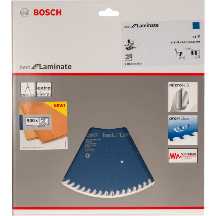 Диск пильный по ламинату BOSCH Best for Laminate 254х30х84 2608642135 - изображение 2