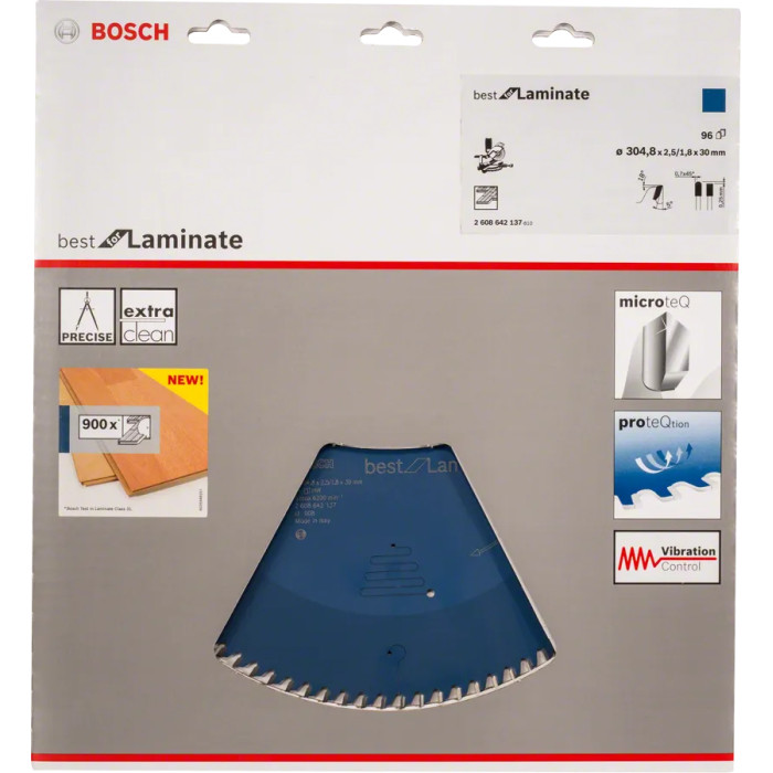 Диск пильный по ламинату BOSCH Best for Laminate 304.8х30х96 2608642137 - изображение 2