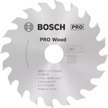 Диск пильный по дереву BOSCH PRO Wood 85х15х20 2608643071