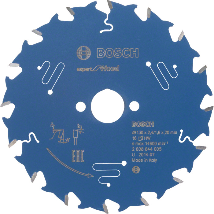 Диск пильный по дереву BOSCH Expert for Wood 130х20х16 2608644005