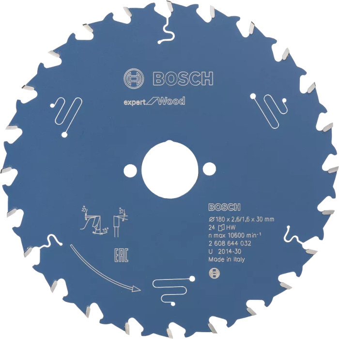 Диск пильный по дереву BOSCH Expert for Wood 180х30х24 2608644032