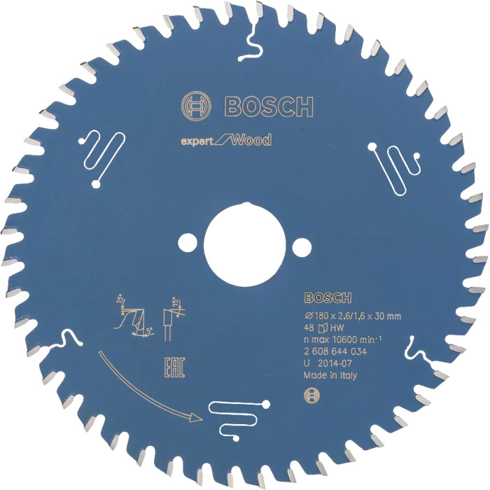 Диск пильный по дереву BOSCH Expert for Wood 180х30х48 2608644034