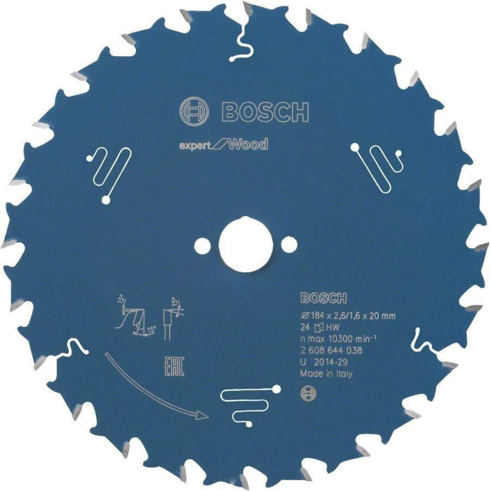 Диск пильный по дереву BOSCH Expert for Wood 184х20х24 2608644038
