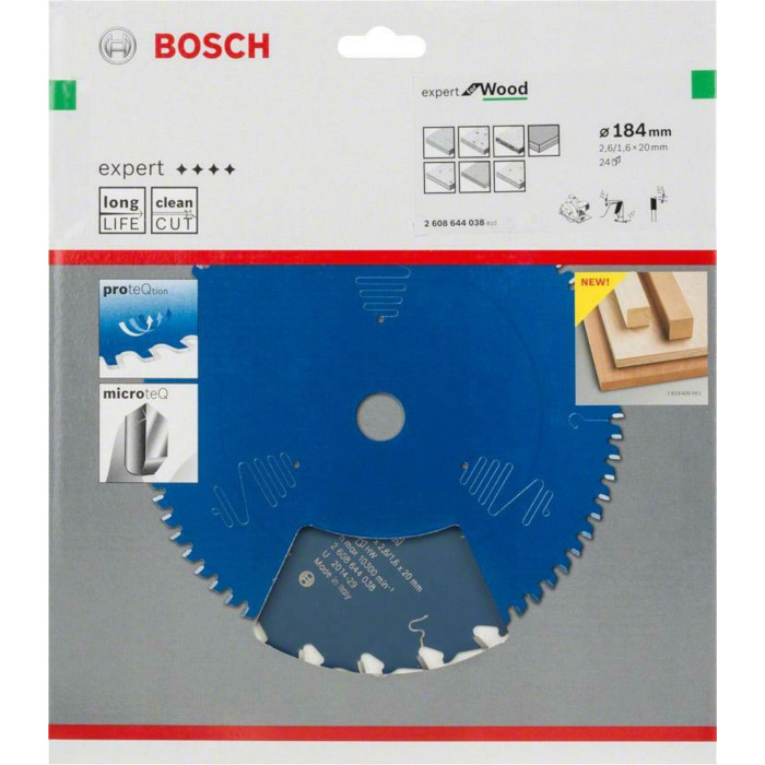 Диск пильный по дереву BOSCH Expert for Wood 184х20х24 2608644038 - изображение 2