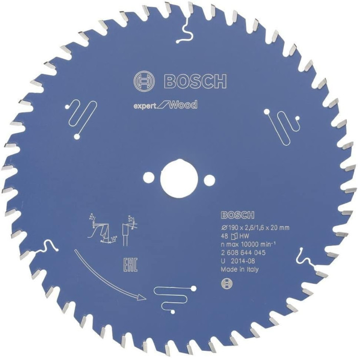 Диск пильный по дереву BOSCH Expert for Wood 190х20х48 2608644045